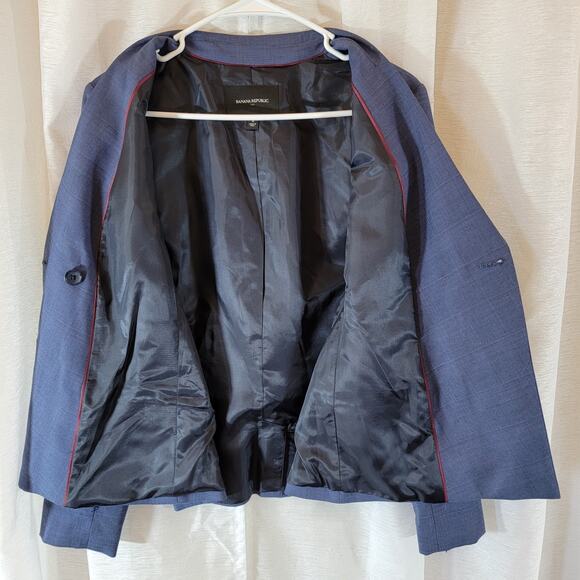 Banana Republic Boys Double-Breasted Blazer Suit Jacket Size 6 Blue - Picture 3 of 6